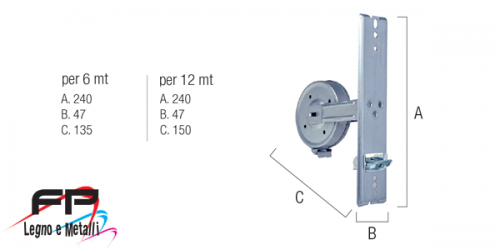 Avvolgitore interasse 210